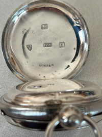 Sterling silver pocket watch case