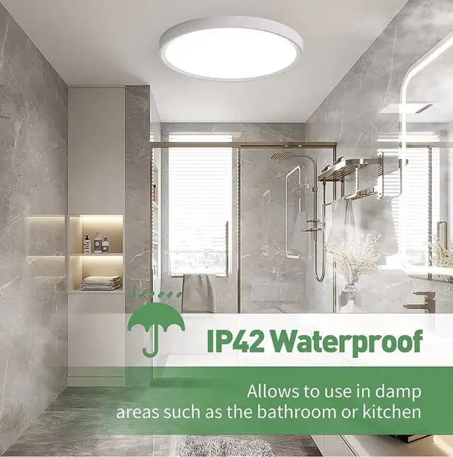 4 PACK - LED Flush Mount Ceiling Lights 12” in Indoor Lighting & Fans in Ottawa - Image 2