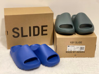 DS Yeezy Slides Azure & Slate Marine