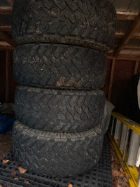 Truck tires.