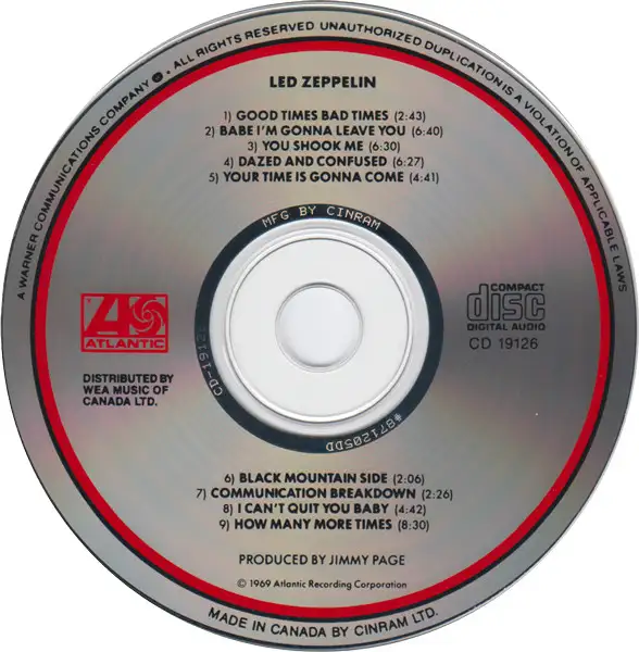 Led Zeppelin -- Led Zeppelin I * CD // Disque Compact | CDs, DVDs & Blu ...