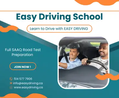 *Become a Confident Driver with Our Expert Instructors!* Pass your road test with ease on your first...