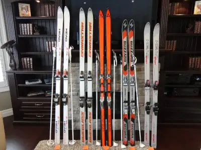 2 pairs of Downhill Skis Great for sleighs or wall hangers, View more