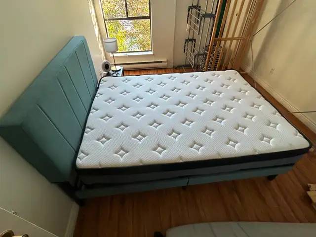 (Full/Double) Bed Frame + Mattress + Topper – Good Condition in Beds & Mattresses in Vancouver - Image 3