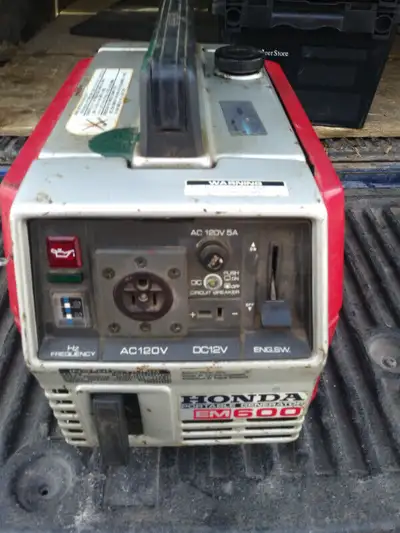 I have a Honda EM600 generator for sale, excellent condition just tuned up. Good for small applicati...