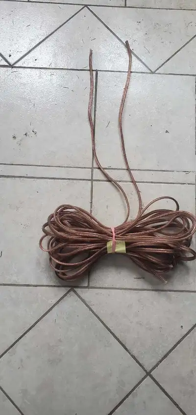 Here are two new , 12 gauge, 26 feet length long of speaker wire . Also known as monster cable If th...