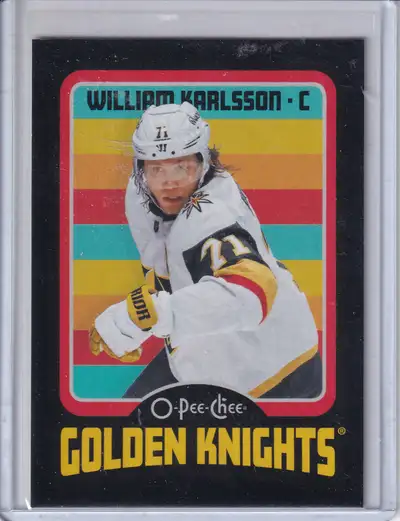 2024-25 OPC BLACK BORDER # 354 WILLIAM KARLSSON VEGAS 020/100