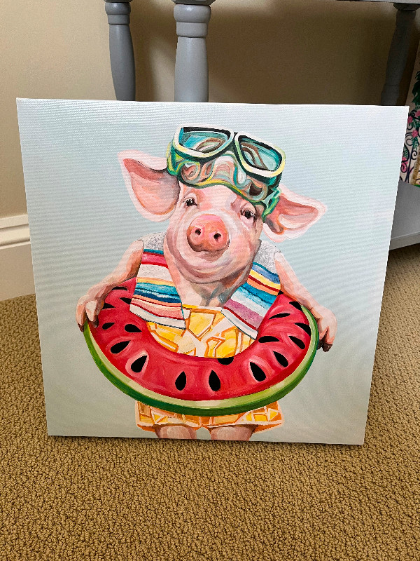 Fun Pig Artwork in Arts & Collectibles in Truro