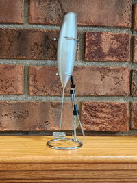 NEW - Silver handheld electric frother/whisker with egg beater