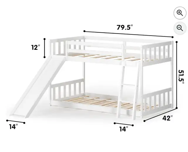 Bunk bed - twin over twin in Beds & Mattresses in City of Toronto - Image 3