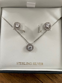 Necklace earrings silver 925 jewellery