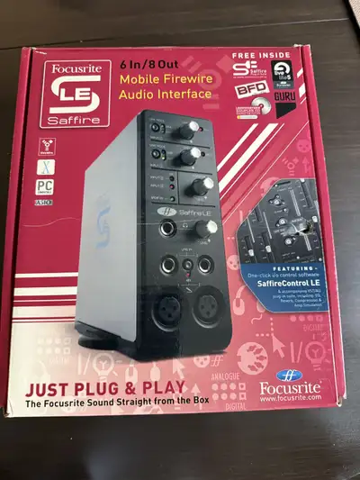 Focusrite Safire LE firewire audio interface 6 in 8 out, View more