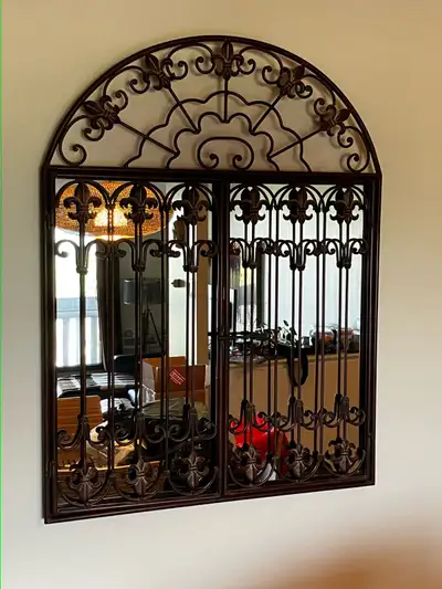 Gorgeous Metal Mirror with Doors - mirroir en métal, View more