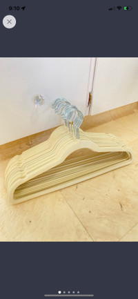 Ivory velvet non slip hangers