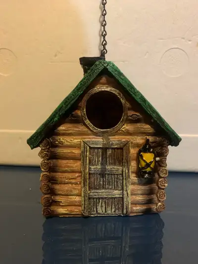 little resin bird house, View more