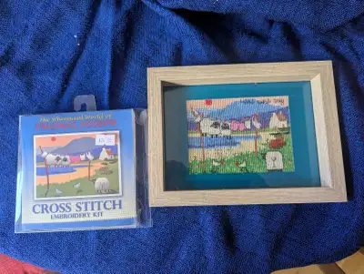 Completed cross stitch picture New. Framed 6 inch x 8 inch. Sewe by award winner needlecrafter. The...