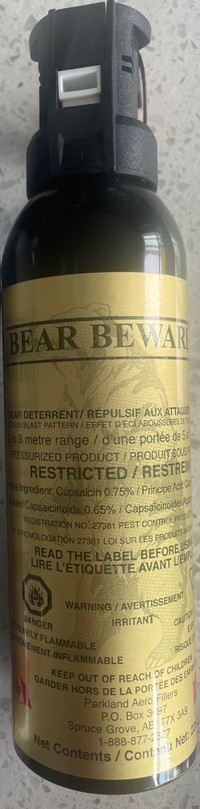 Bear Beware Bear Spray New Read Description 
