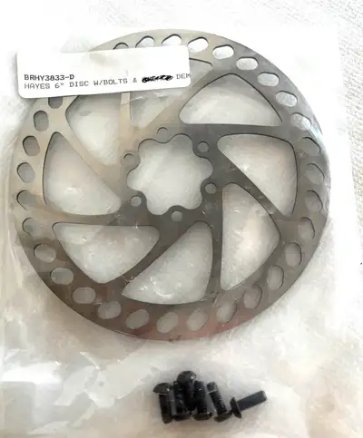 HAYES 6” Stainless Steel Disk Brake ROTOR w/Bolts -  NEW in Bag, View more