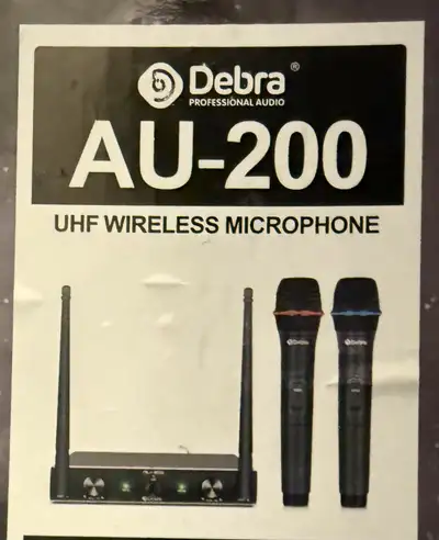 Debra AU-200 UHF Witeless dual Microphones, View more
