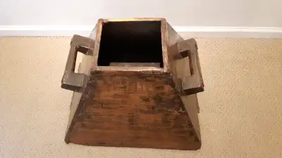 Japanese Antique Rice Measuring/ Storage Container /plant holder, View more