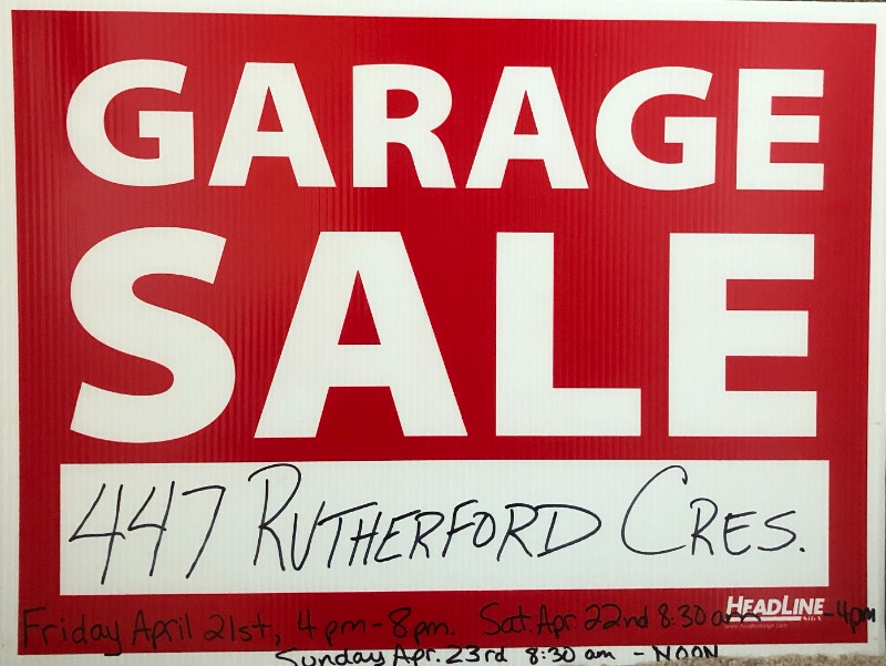 Garage Sale, 447 Rutherford Cres, Sutherland, Saskatoon, Garage Sales