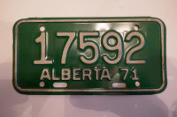 Alberta Motorcycle License Plates