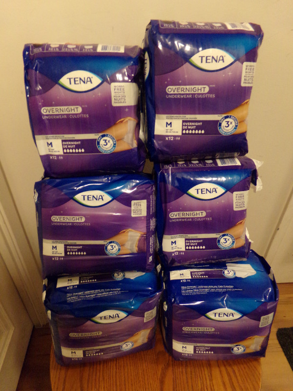 6   "TENA" 12 PACK, OVERNIGHT UNDERWEAR, SIZE MEDIUM  ( 34-44"). in Health & Special Needs in Kingston - Image 4