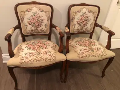 2 French Armchairs -  $60 each - NEGOTIABLE, View more