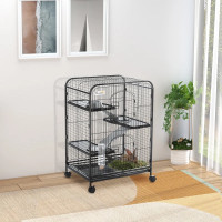  4-Tier Small Animal Cage Pet Playpen for Rabbit Ferret Chinchil