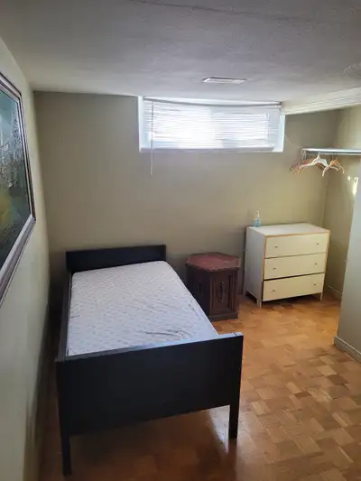 Private room bungalow basement apartment. I am looking for a single adult quiet and clean also must...
