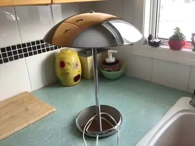 Hello and thanks for checking in ! FOR SALE Original 1980s IKEA Mushroom Chrome Desk Lamp. Condition...