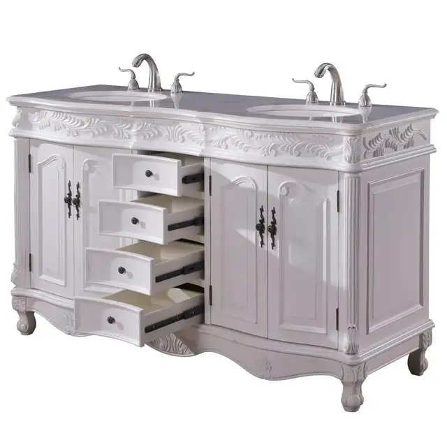 60'' Double Bath Vanity with Engineered Marble Top – BRAND NEW in Cabinets & Countertops in Oakville / Halton Region - Image 4