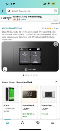 GlocalMe DuoTurbo 4G LTE Mobile Hotspot, Wireless WiFi Device fo