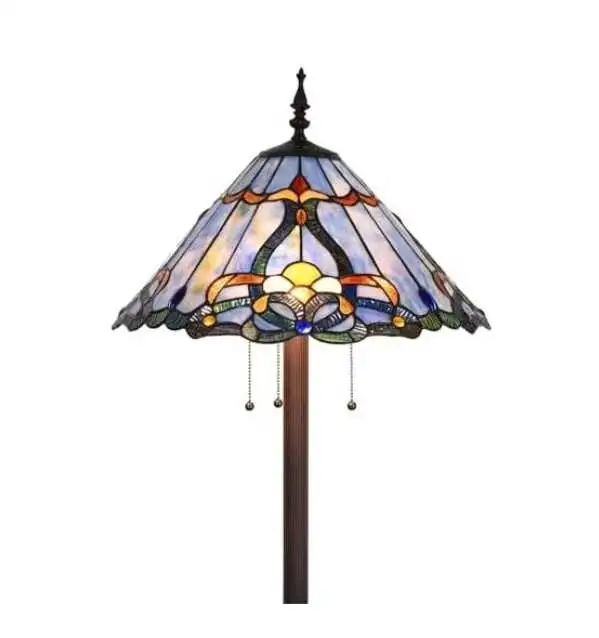 Glass Floor Lamp with 3-Lights Pull-Chain and Stepping Switch, H in Indoor Lighting & Fans in City of Montréal - Image 3