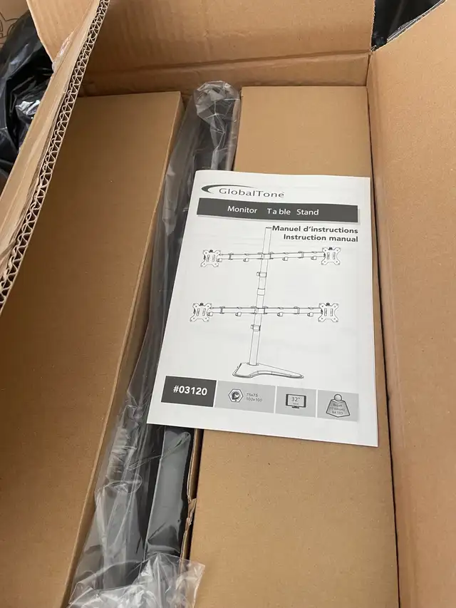 Globaltone 03120 Full Motion Flat Panel Computer Monitor Desk Mo in Monitors in Oshawa / Durham Region - Image 6