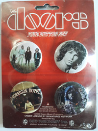 THE DOORS JIM MORRISON BUTTON SET OF 4 PINS STILL SEALED