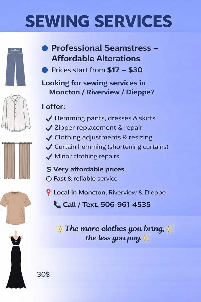altering clothes in Multi-item in Moncton - Image 6