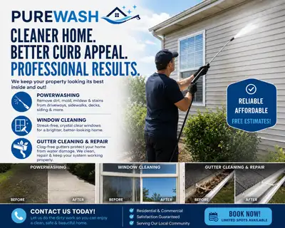Window Cleaning - Power Washing - Gutter Cleaning - Book Today!, View more