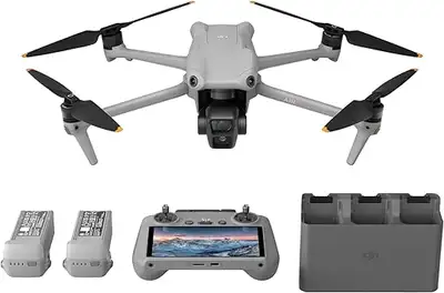 DJI Air 3 Fly More Combo Télécommande avec écran intégré 46 minutes de temps de vol maximal Caméra 4...