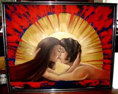 PEINTURE A L HULE MID CENTURY VINTAGE...GUY BELAND..c.1974, View more