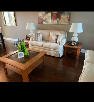 selling cream  two seater couch, View more