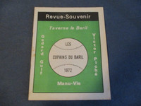 TAVERNE LE BARIL-REVUE PROGRAM-LES COPAINS DU BARIL-1972-VINTAGE