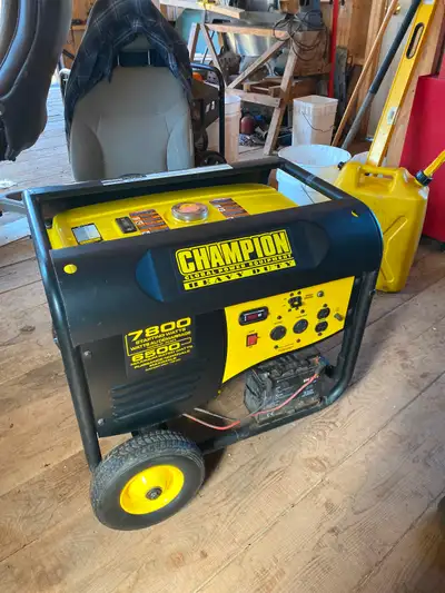 For sale campion generator. 7800 starting and 6500 maximum watts.