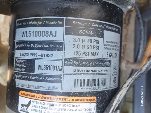 Portable Air Compressor65098704445570123