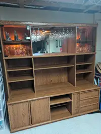 Wall Unit with Bar and Wine Glass Racks