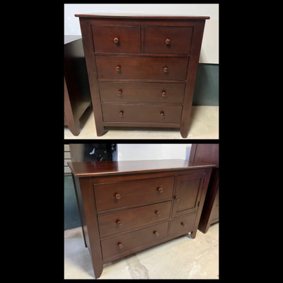 Dresser & Drawer Chest Combo - Real Wood