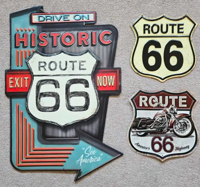 Route 66 Metal Signs  in Arts & Collectibles in Edmonton - Image 3