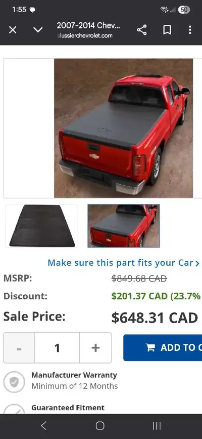 Chevy short bed roll up full frame tonneau cover. Dealer installed on 2023 truck. Chevy emblem back...