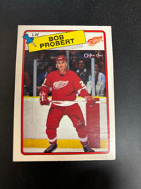 1988/89 Opc hockey Bob Probert rookie card