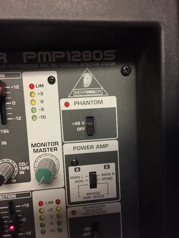 BEHRINGER  PMP1280S  POWERED MIXER65585441586689124